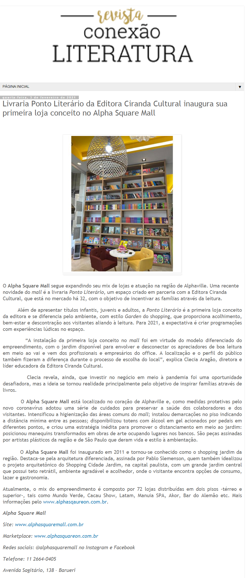 Revista Conexão Literatura online