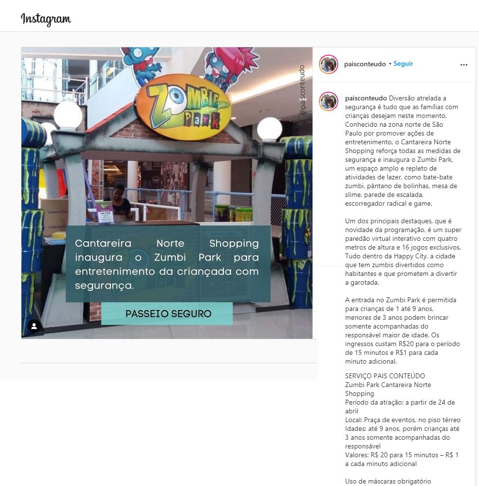 Instagram Pais Conteúdo