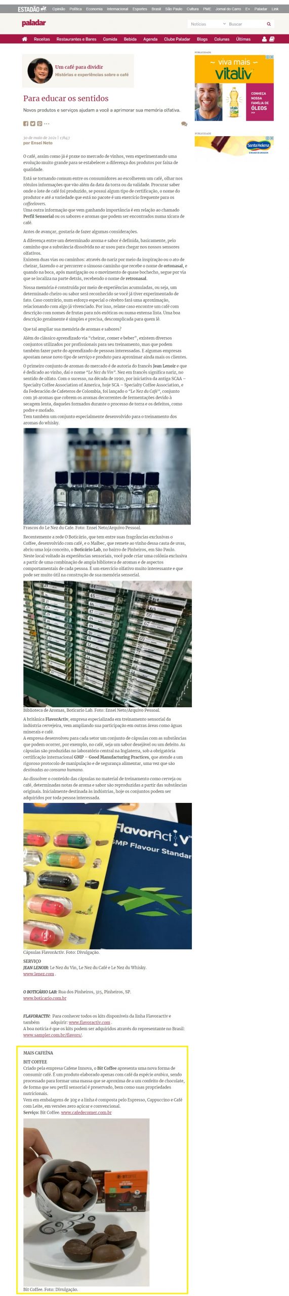 Portal Estadão – Paladar