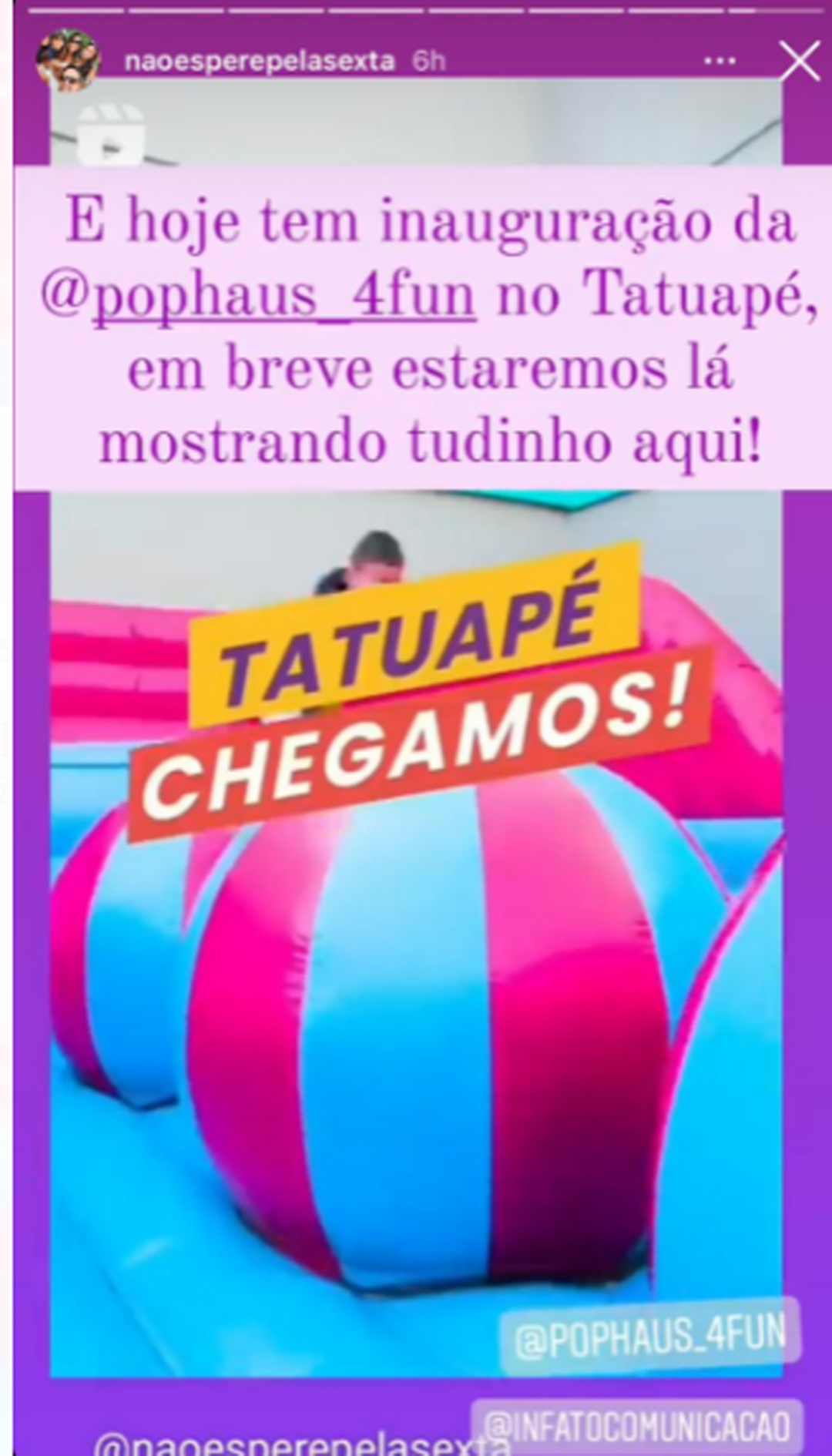 Instagram Não Espere pela Sexta