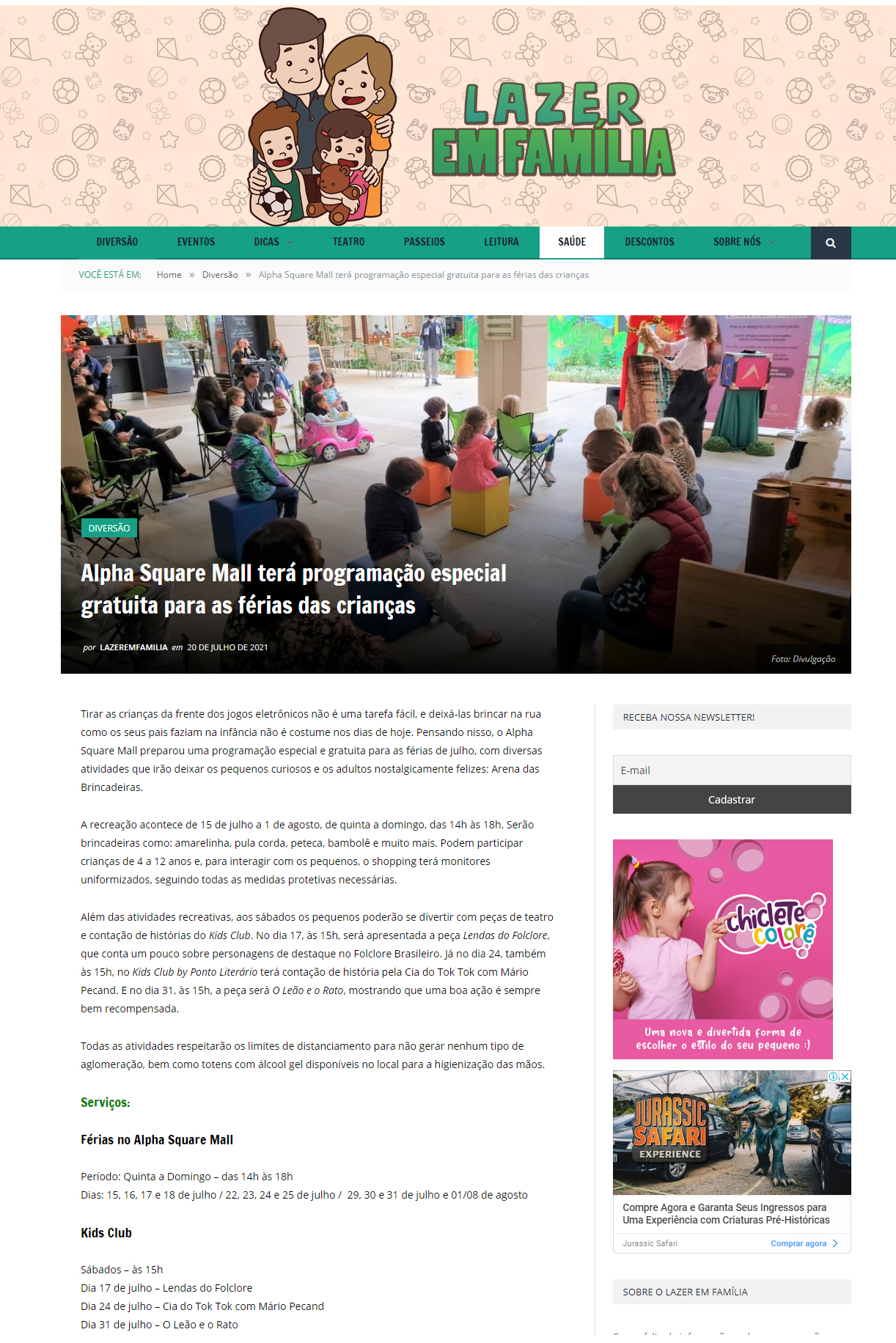 Portal Lazer em Família