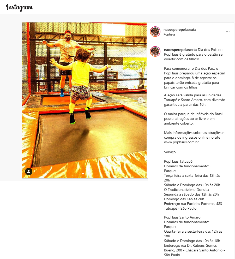 Instagram Não Espere pela Sexta