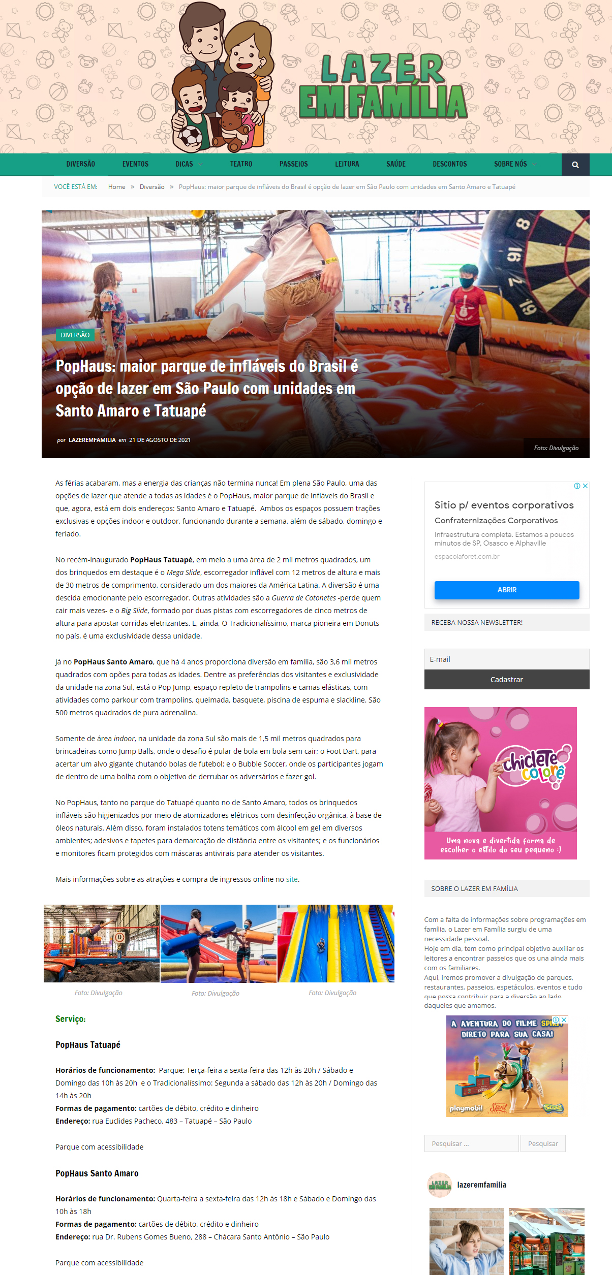 Portal Lazer em Família