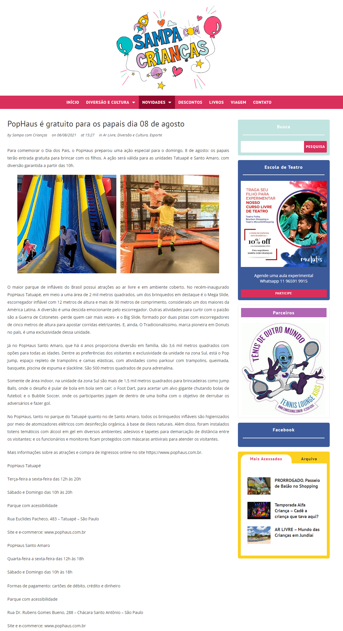 Portal Sampa com Crianças