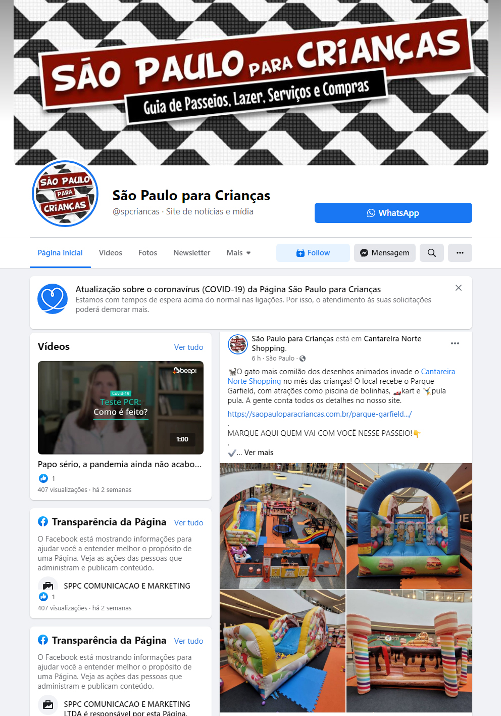 Fanpage São Paulo para Crianças