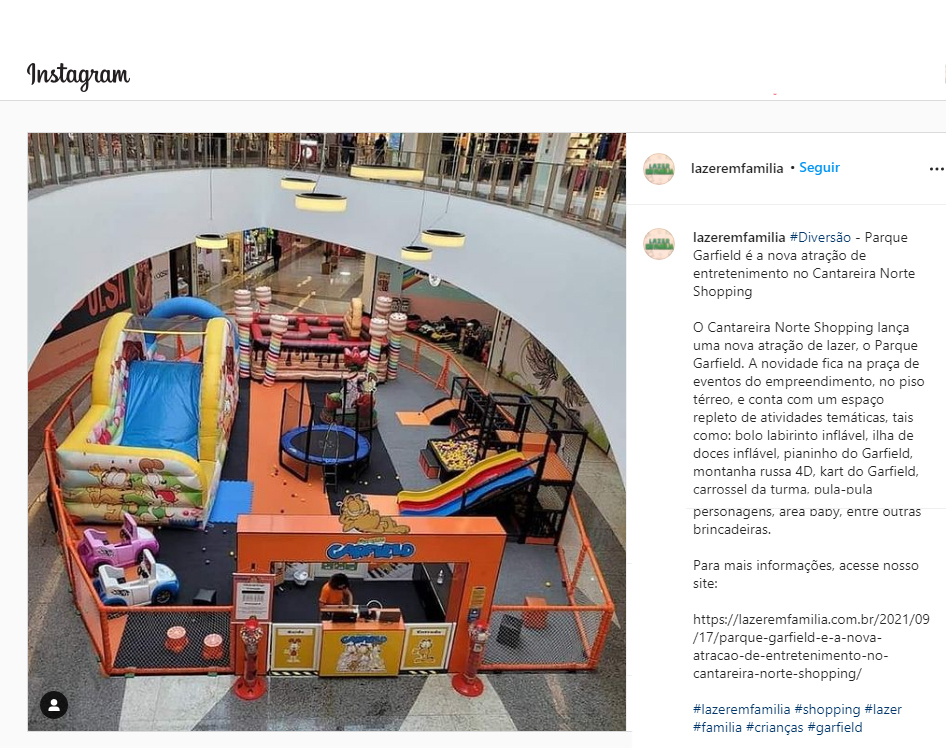Instagram Lazer em Família