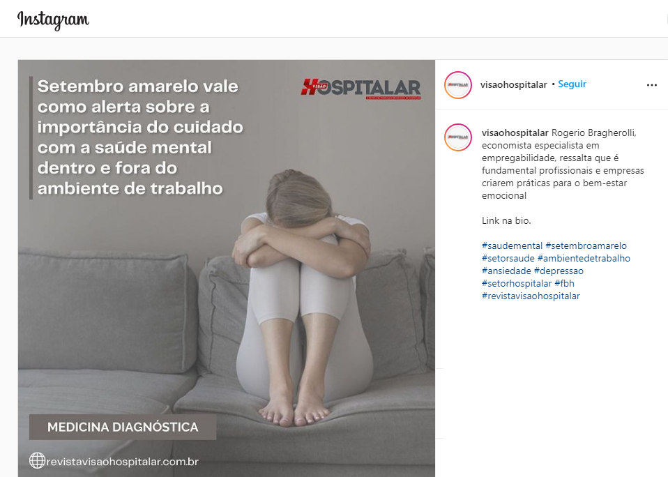 Instagram Revista Visão Hospitalar