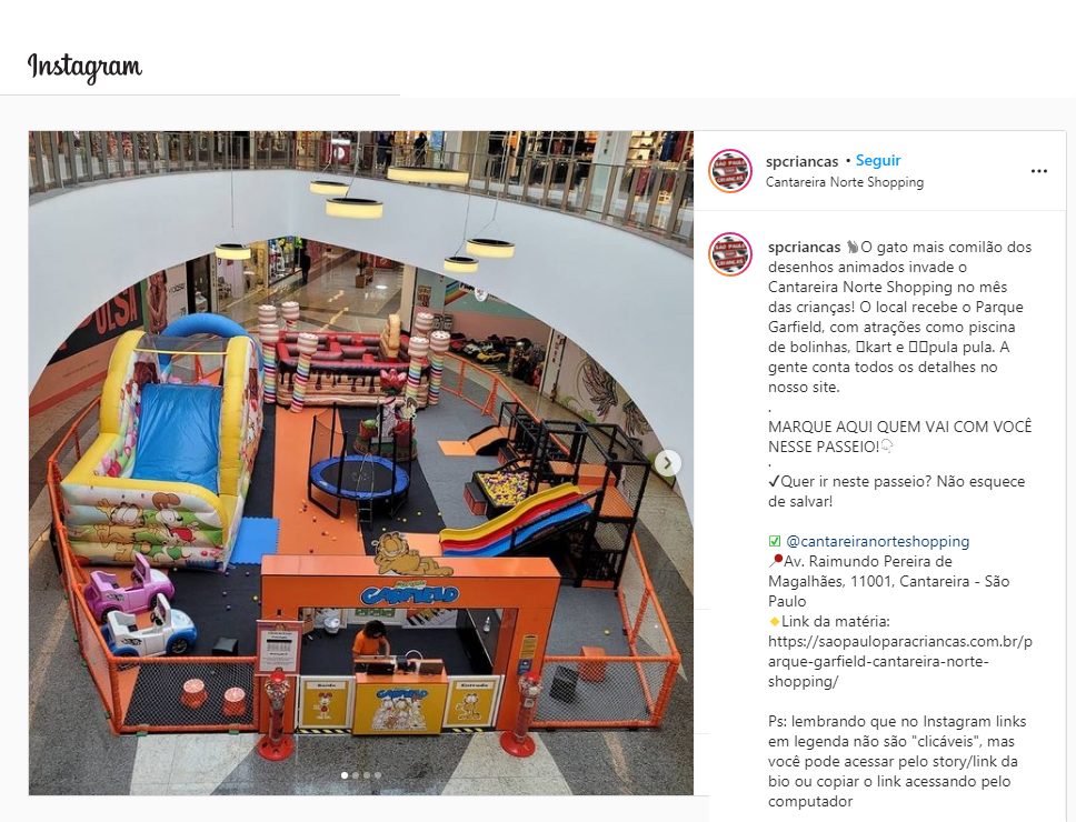 Instagram São Paulo para Crianças