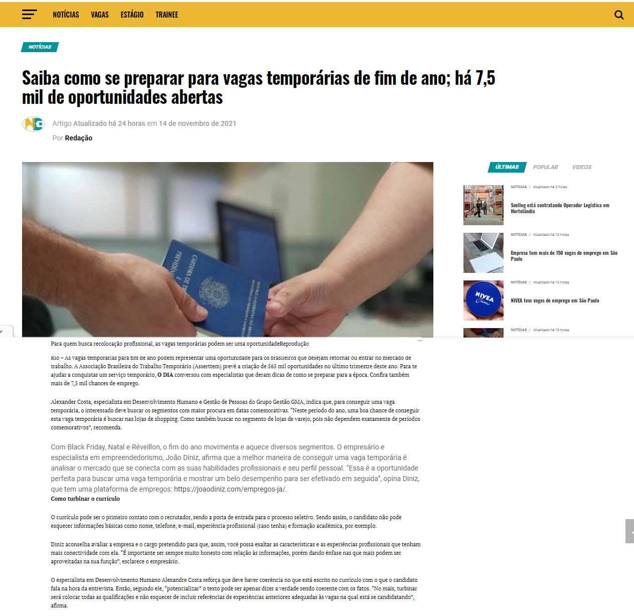 Portal Notícias de Emprego